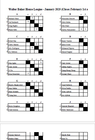 Walter Baker house league